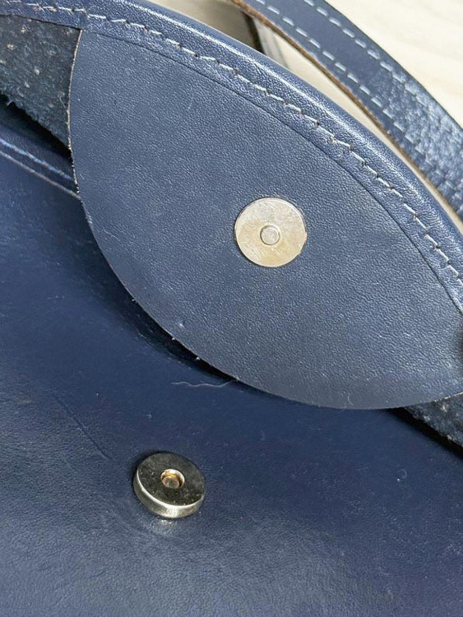 vintage woven flap leather crossbody bag - good market thrift store