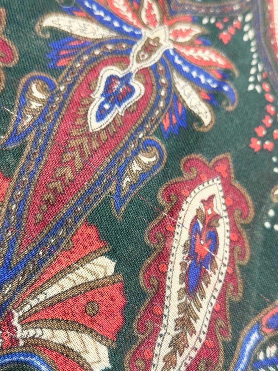 vintage woven paisley fringe square scarf | made in Italy - good market thrift store