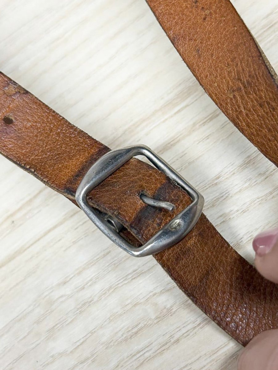 vintage woven tassel leather crossbody bag - good market thrift store