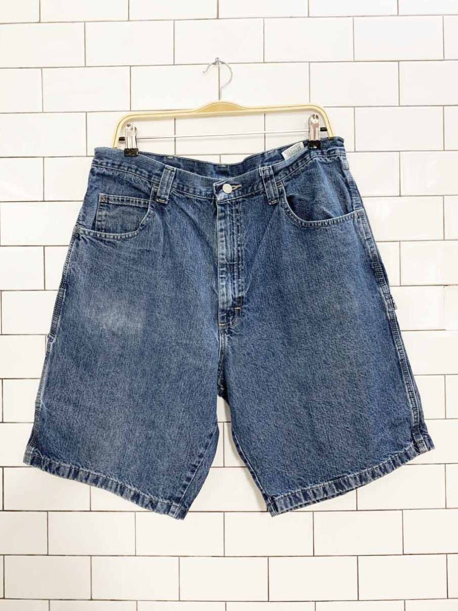 vintage wrangler carpenter baggy long denim shorts - good market thrift store