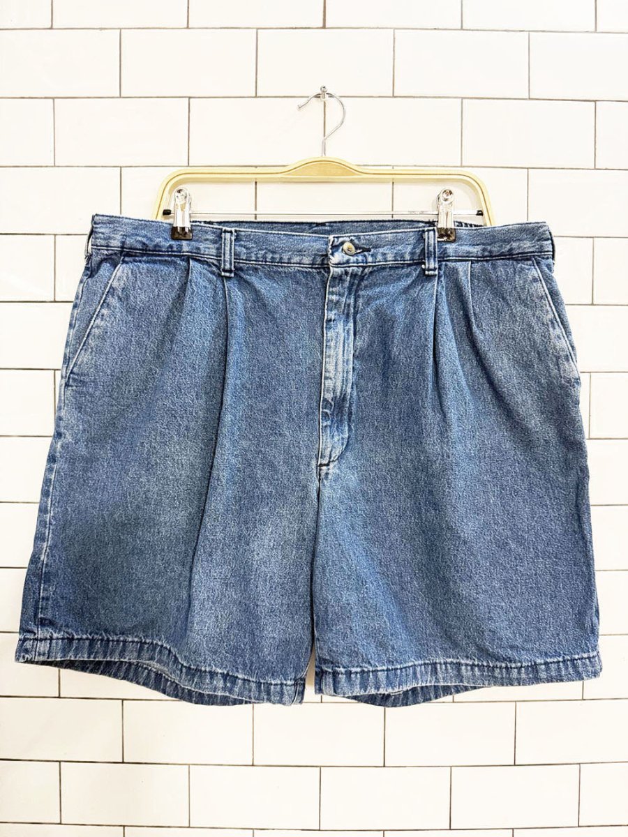 vintage wrangler hero originals pleated denim shorts - good market thrift store
