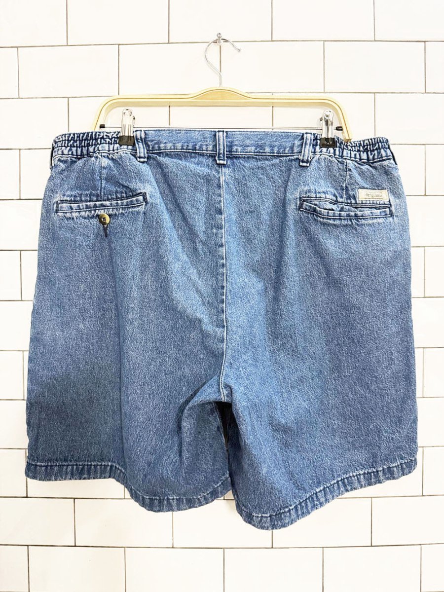 vintage wrangler hero originals pleated denim shorts - good market thrift store
