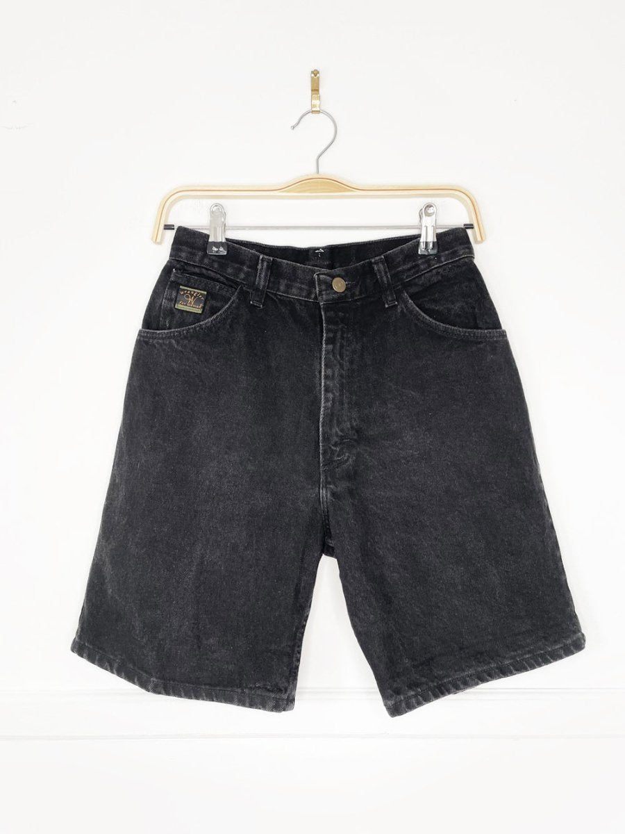 vintage wrangler high rise long denim short - good market thrift store