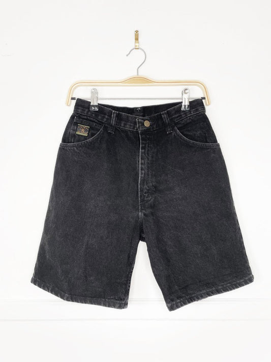 vintage wrangler high rise long denim short - good market thrift store
