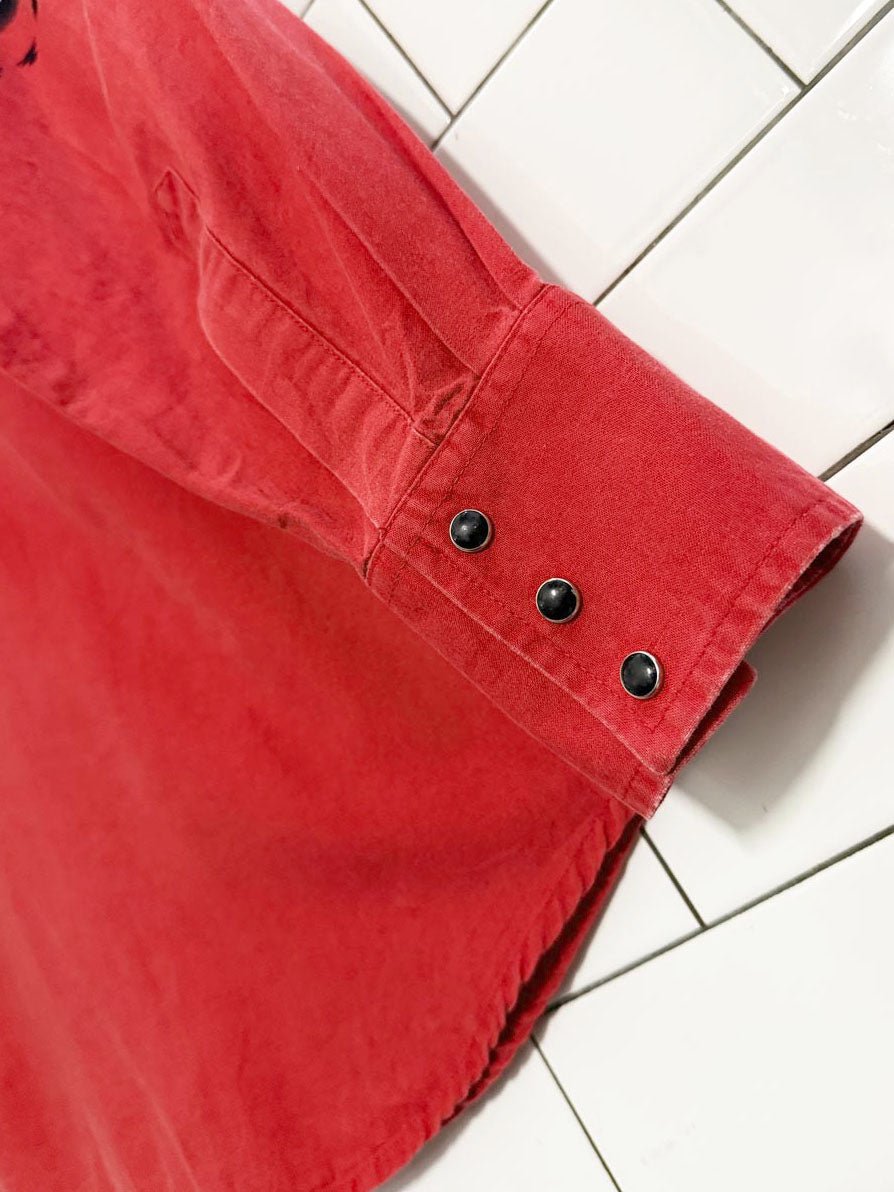 vintage wrangler western snap button shirt - good market thrift store