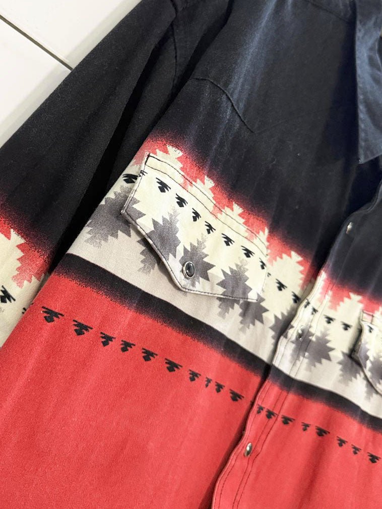 vintage wrangler western snap button shirt - good market thrift store