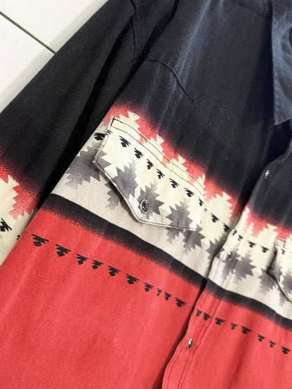 vintage wrangler western snap button shirt - good market thrift store