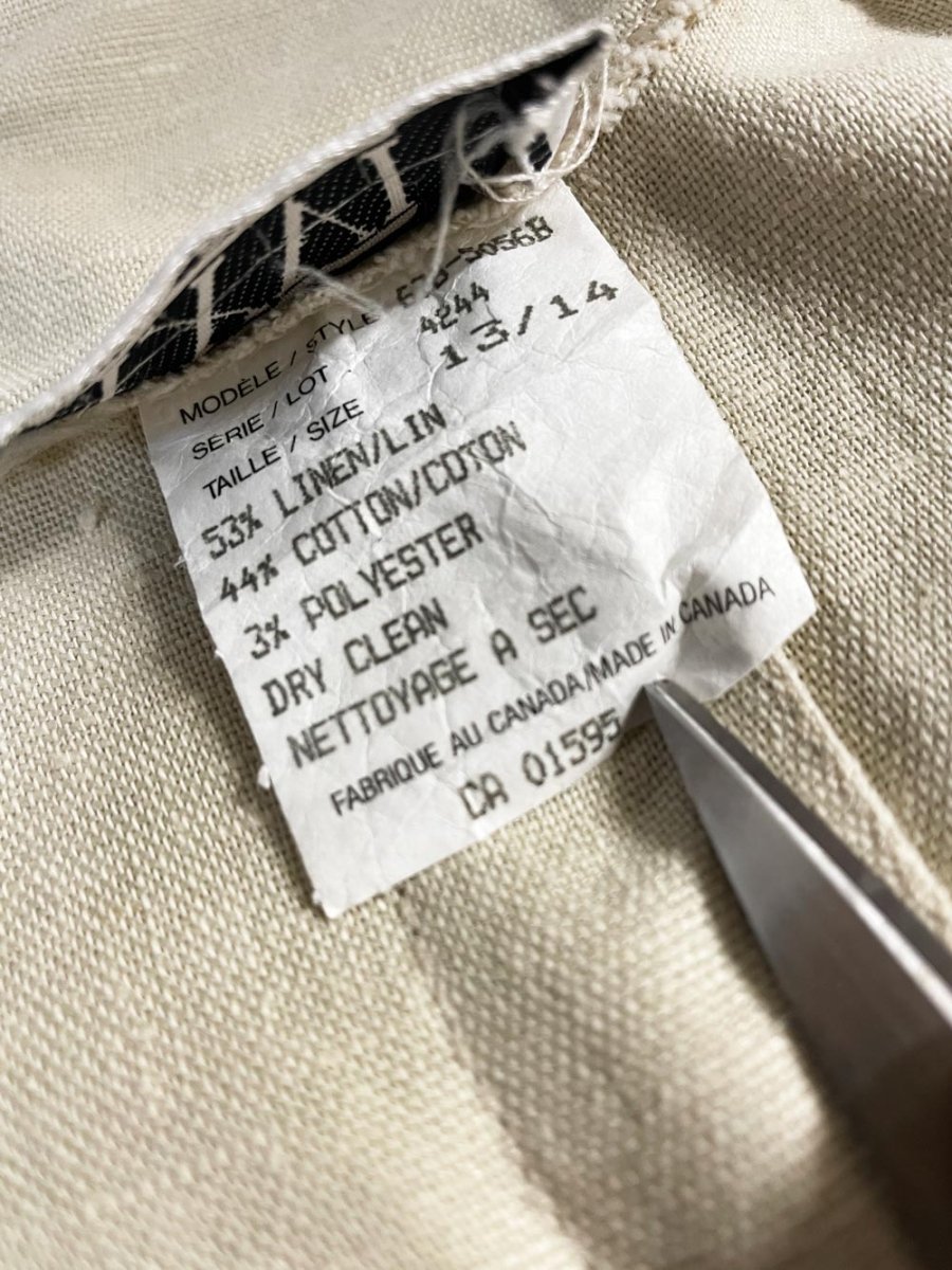 vintage xxvi linen-blend high rise pleated pants | made in canada - good market thrift store