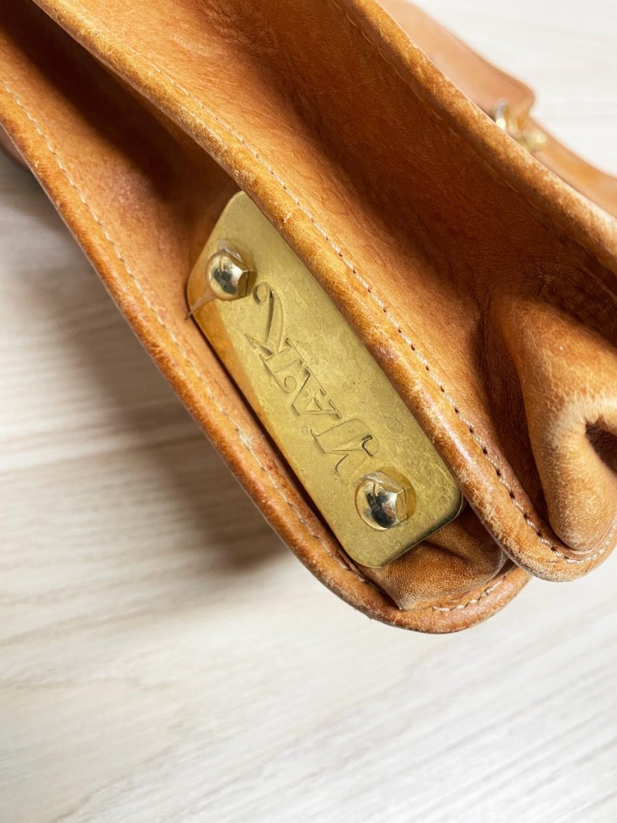 vintage yak leather briefcase - good market thrift store