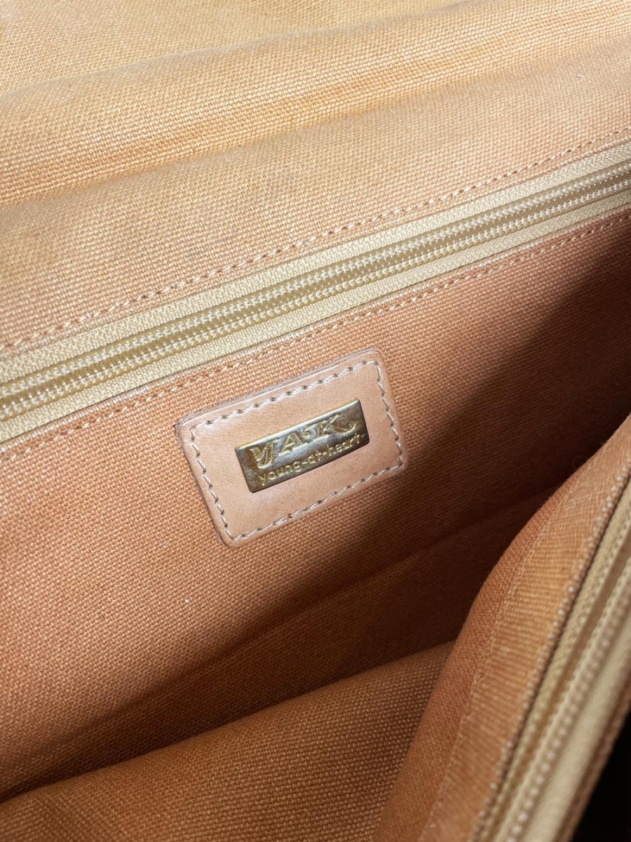 vintage yak leather briefcase - good market thrift store