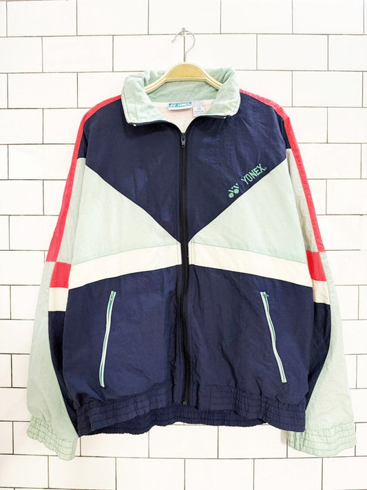 vintage yonex full zip colour block windbreaker jacket - good market thrift store