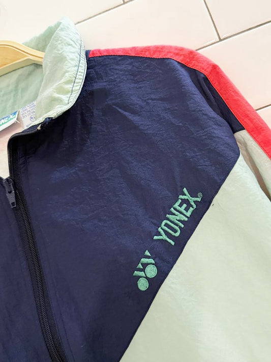 vintage yonex full zip colour block windbreaker jacket - good market thrift store