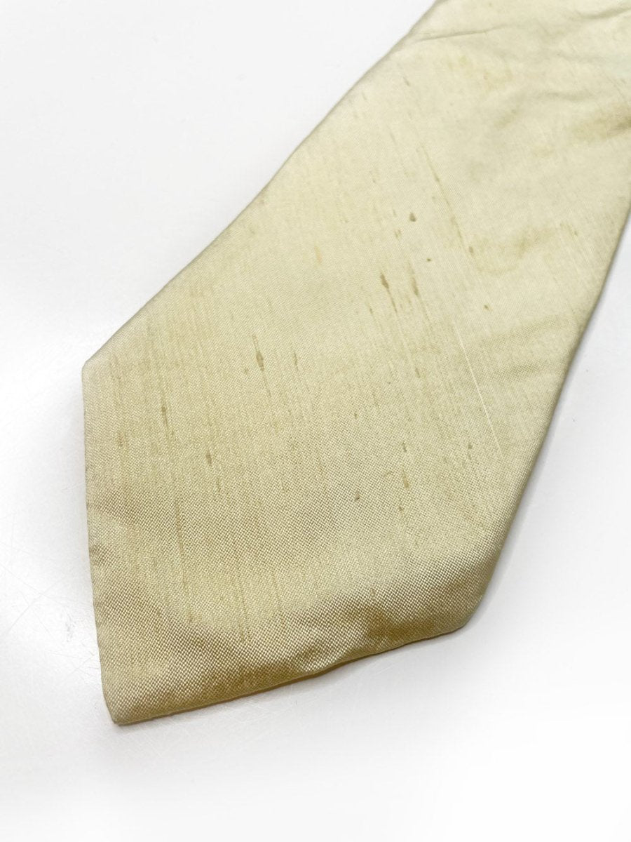 vintage YSL 100% raw silk butter yellow tie | yves saint laurent - good market thrift store
