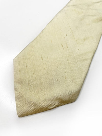 vintage YSL 100% raw silk butter yellow tie | yves saint laurent - good market thrift store