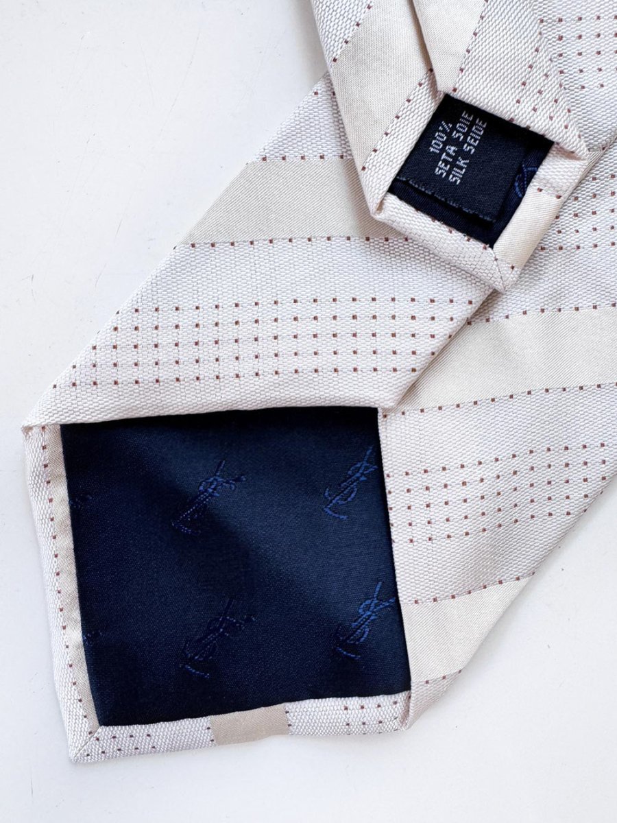 vintage YSL 100% silk minimal neck tie | yves saint laurent - good market thrift store