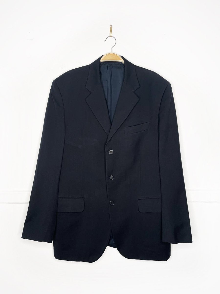 vintage YSL 100% wool navy blazer - good market thrift store