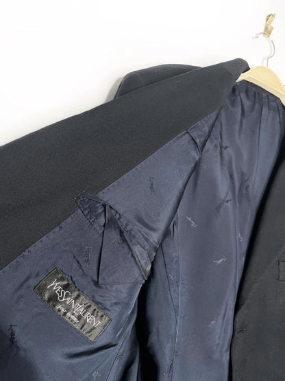 vintage YSL 100% wool navy blazer - good market thrift store