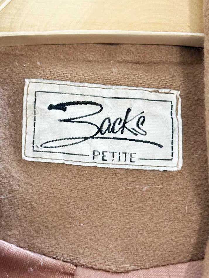 vintage zacks wool fox fur hood long box pleat coat - good market thrift store