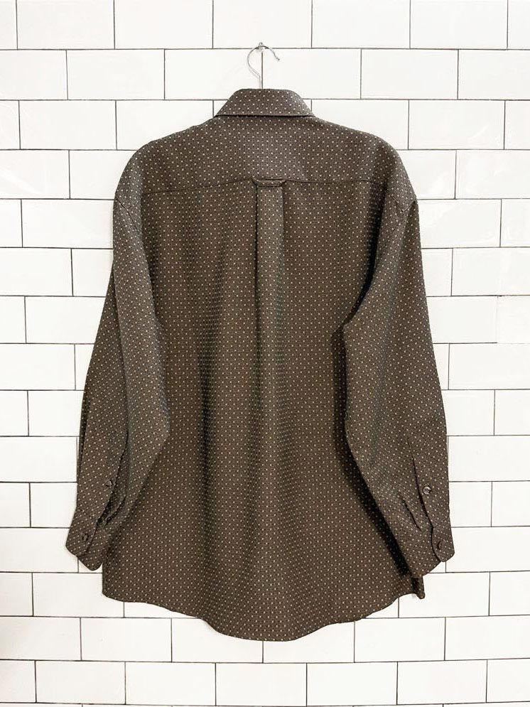 vintage zanella woven check dress shirt | made in Italy - good market thrift store