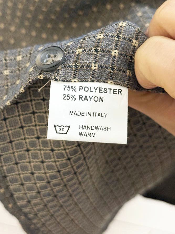 vintage zanella woven check dress shirt | made in Italy - good market thrift store