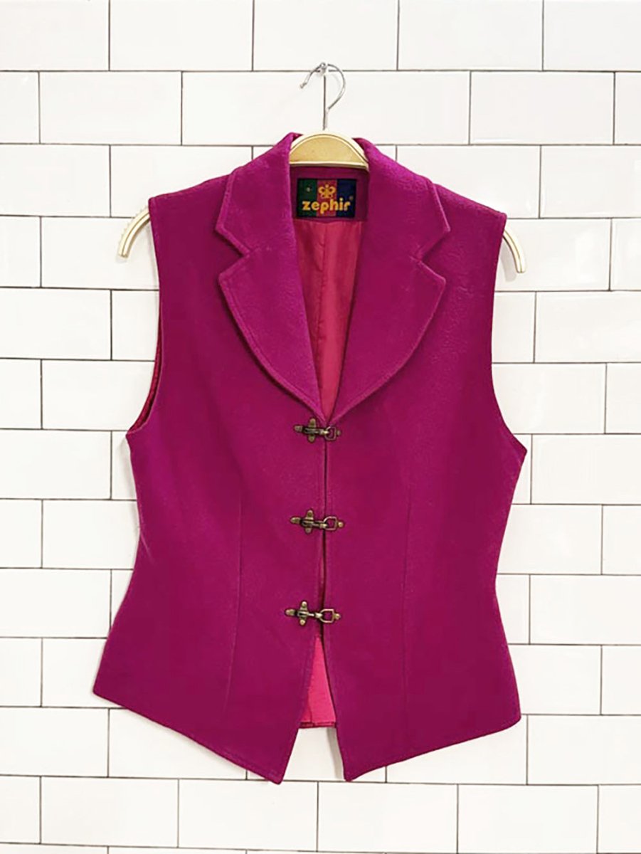 vintage zephir wool clasp button vest - good market thrift store