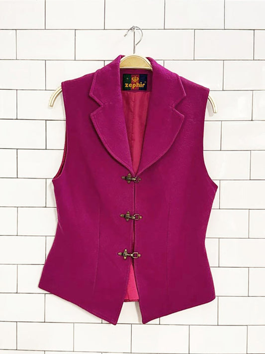 vintage zephir wool clasp button vest - good market thrift store