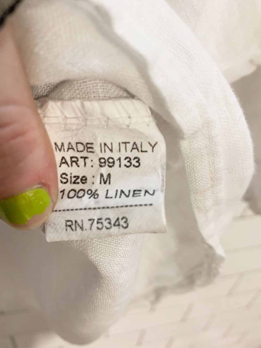 viola borghi 100% linen flutter sleeve boxy top | made in Italy - good market thrift store