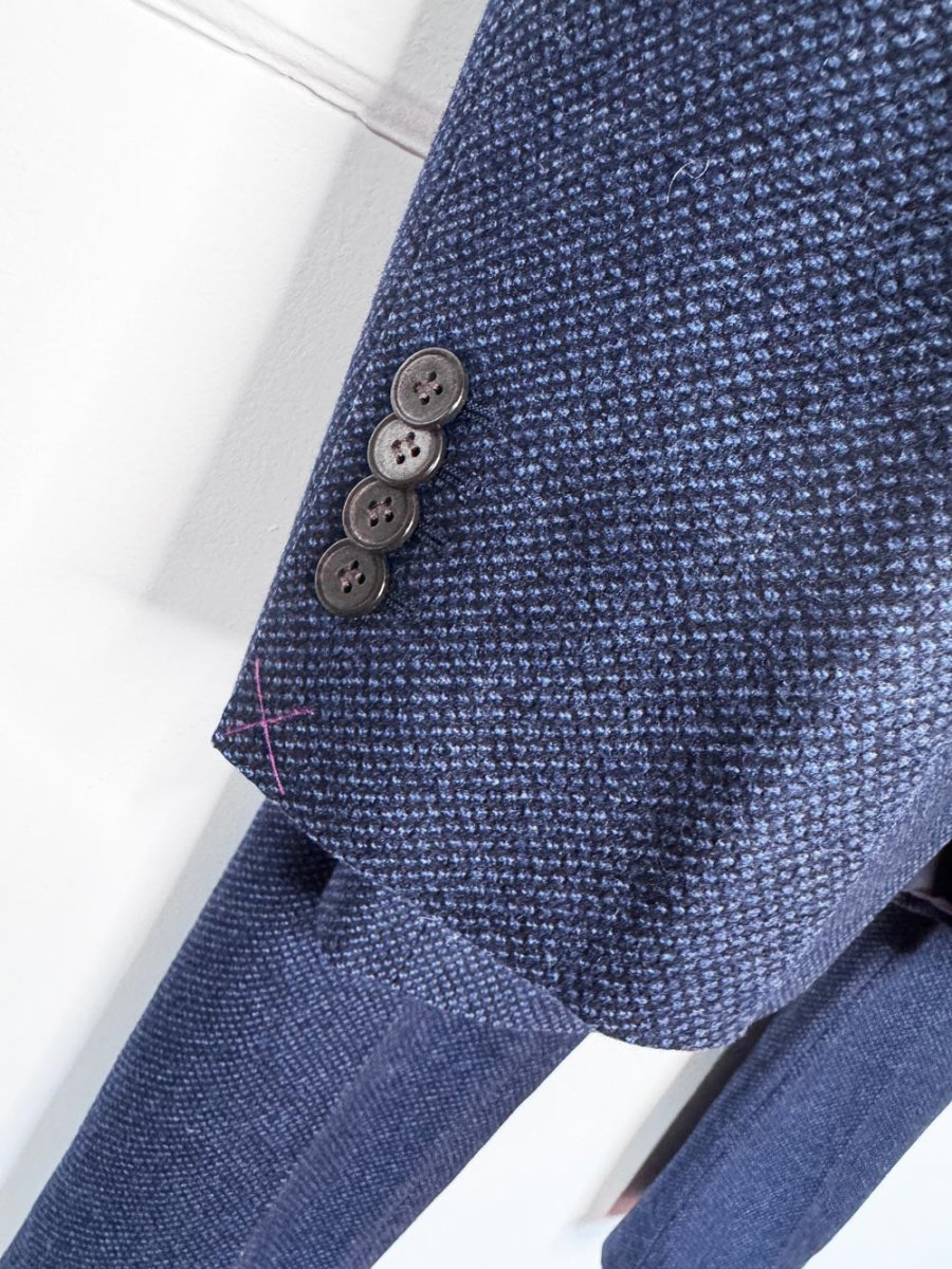 vitale barberis canonico 100% wool single breasted suit | original woolen havana flannel - good market thrift store