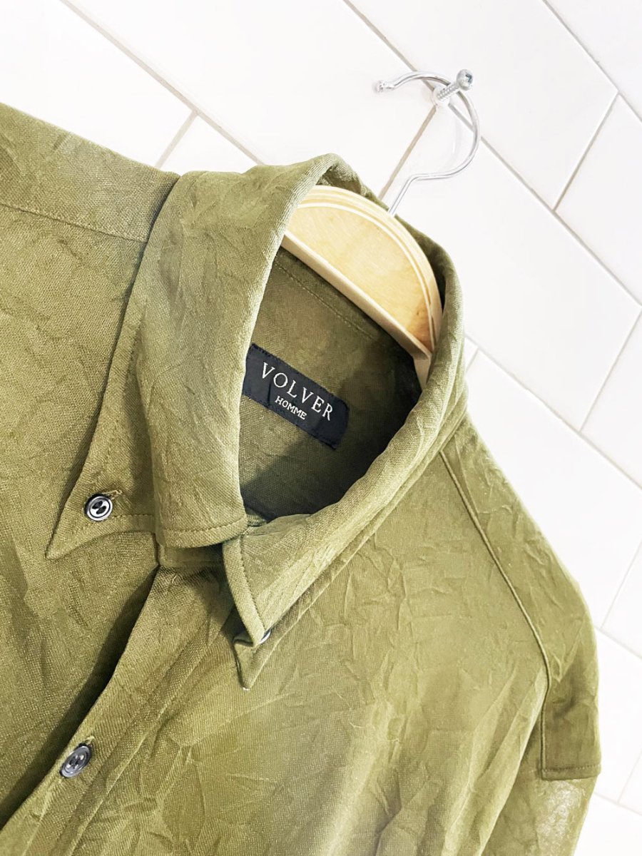 volver homme mesh full button shirt - good market thrift store