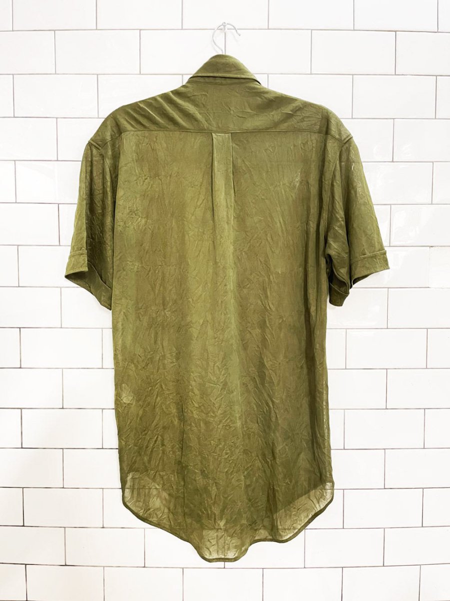 volver homme mesh full button shirt - good market thrift store