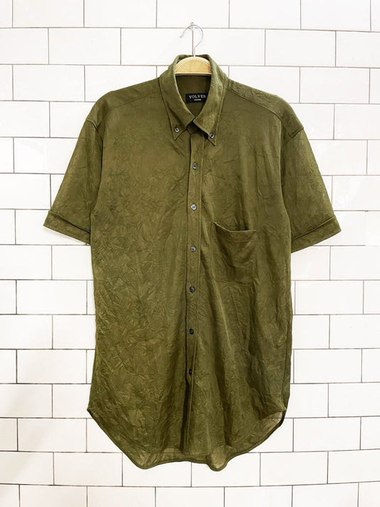 volver homme mesh full button shirt - good market thrift store