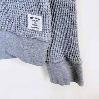 roots 2019 waffle thermal pocket long sleeve - size medium