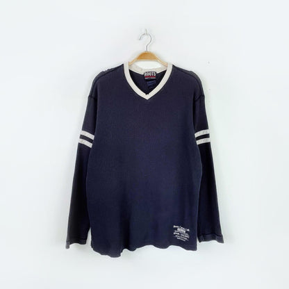 vintage 00s roots waffle thermal long sleeve