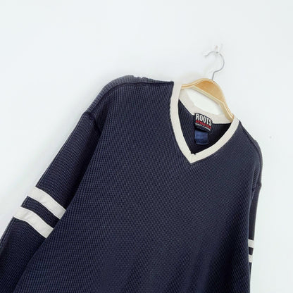 vintage 00s roots waffle thermal long sleeve