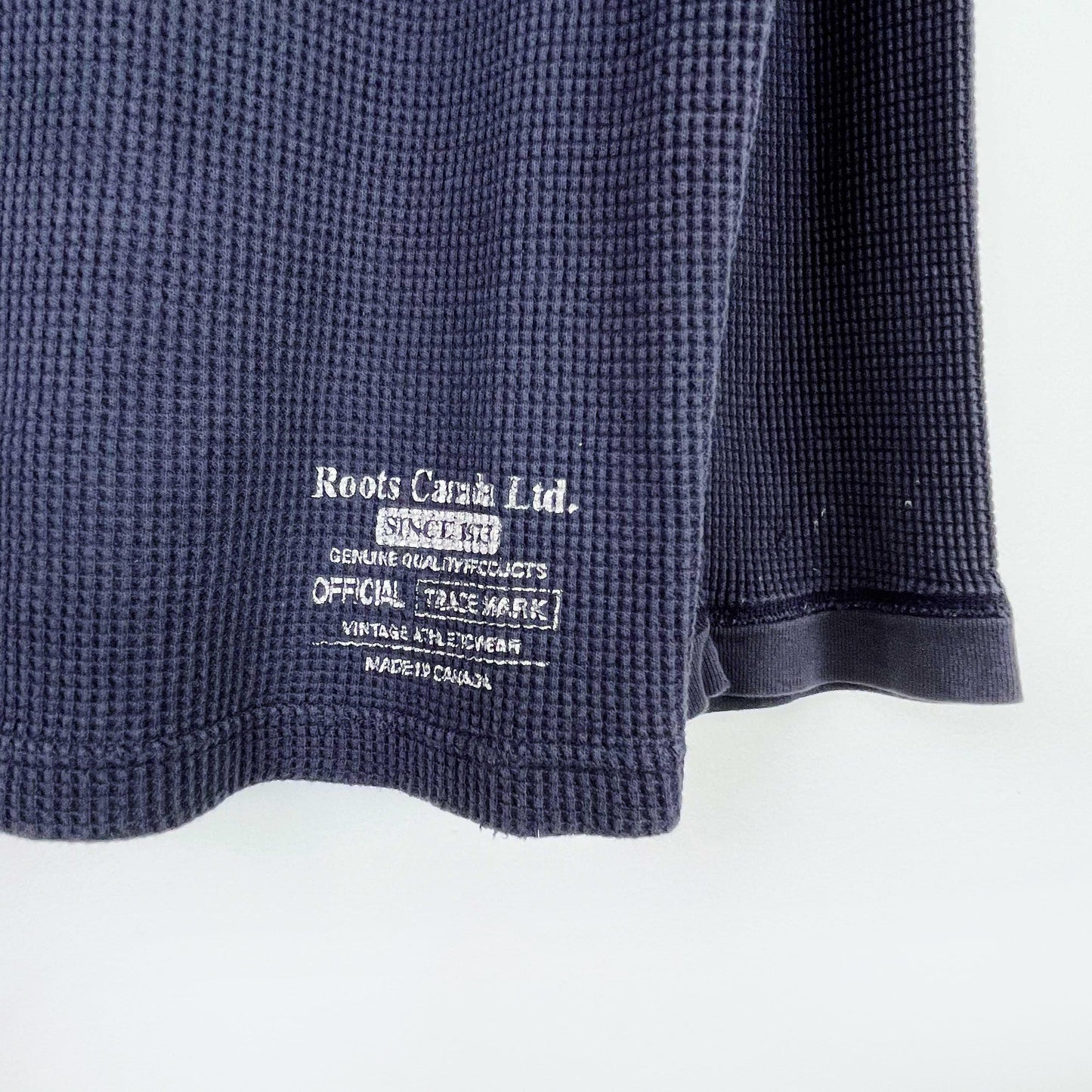 vintage 00s roots waffle thermal long sleeve