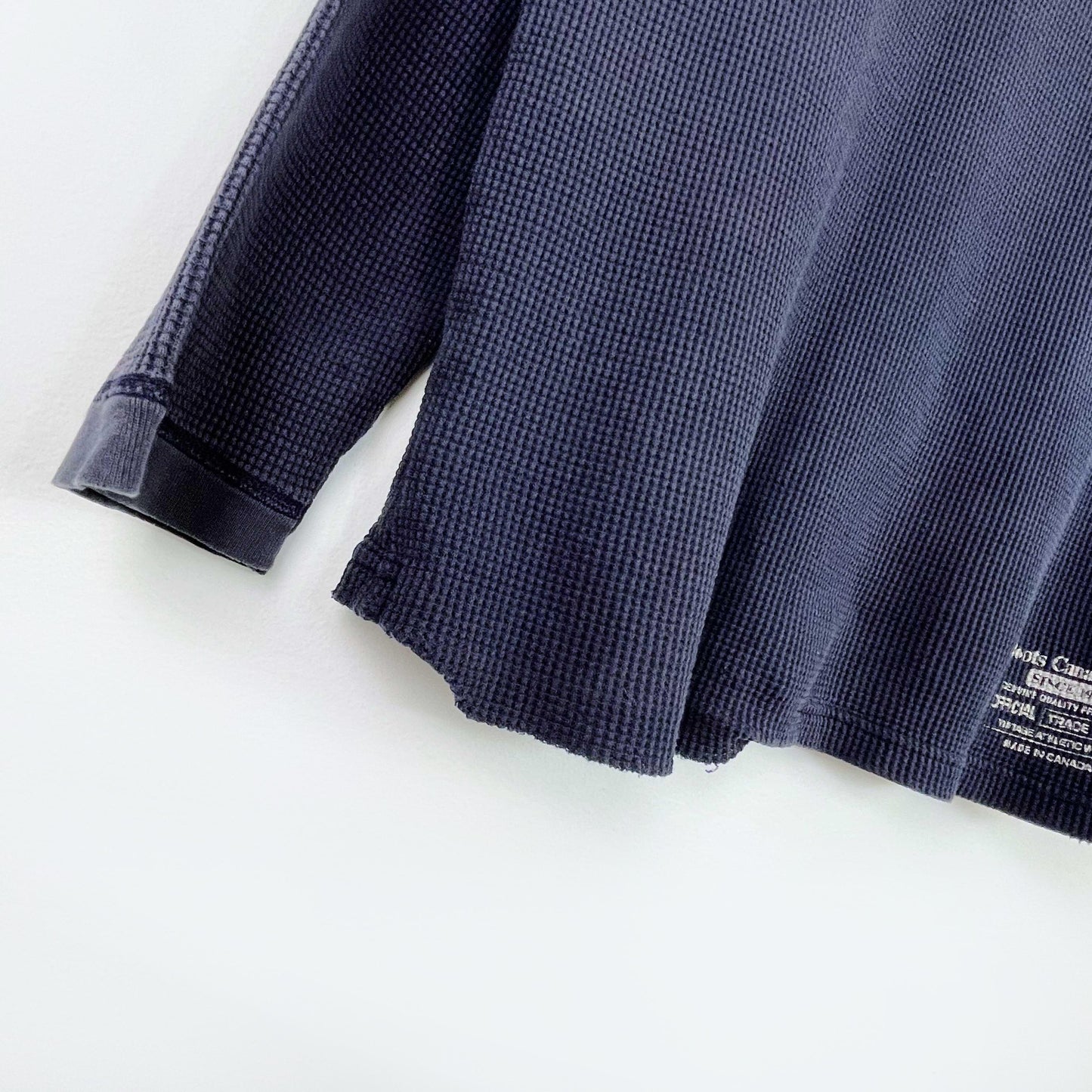 vintage 00s roots waffle thermal long sleeve