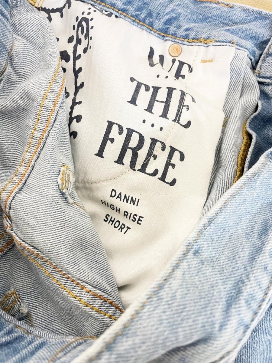 we the free 2026 danni pleated denim baggy shorts | free people - good market thrift store