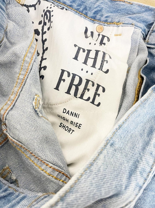 we the free 2026 danni pleated denim baggy shorts | free people - good market thrift store