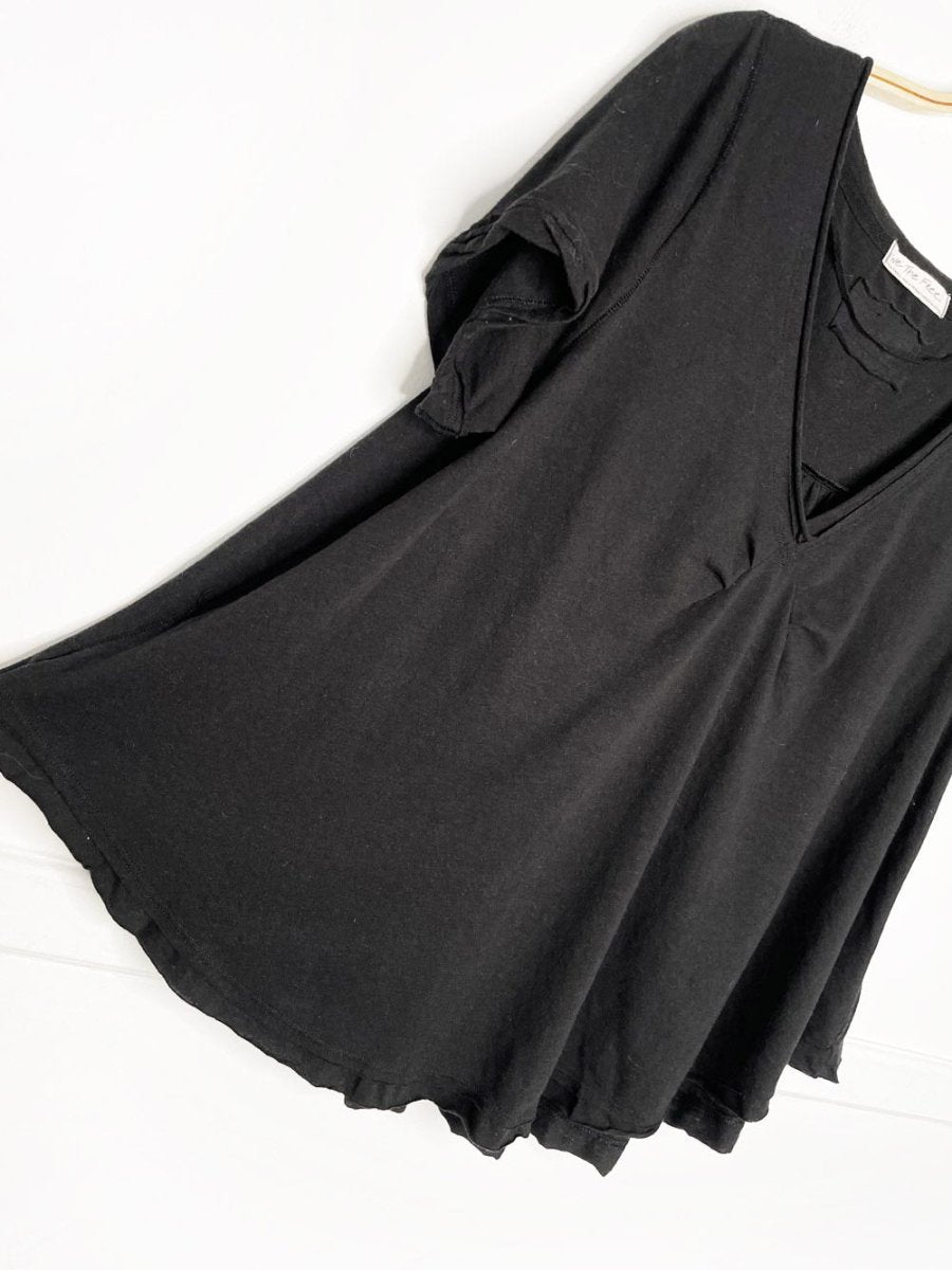 we the free all you need ruched v - neck swing tee | free people - good market thrift store
