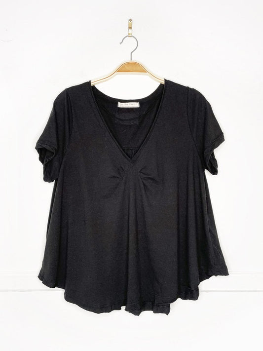 we the free all you need ruched v - neck swing tee | free people - good market thrift store