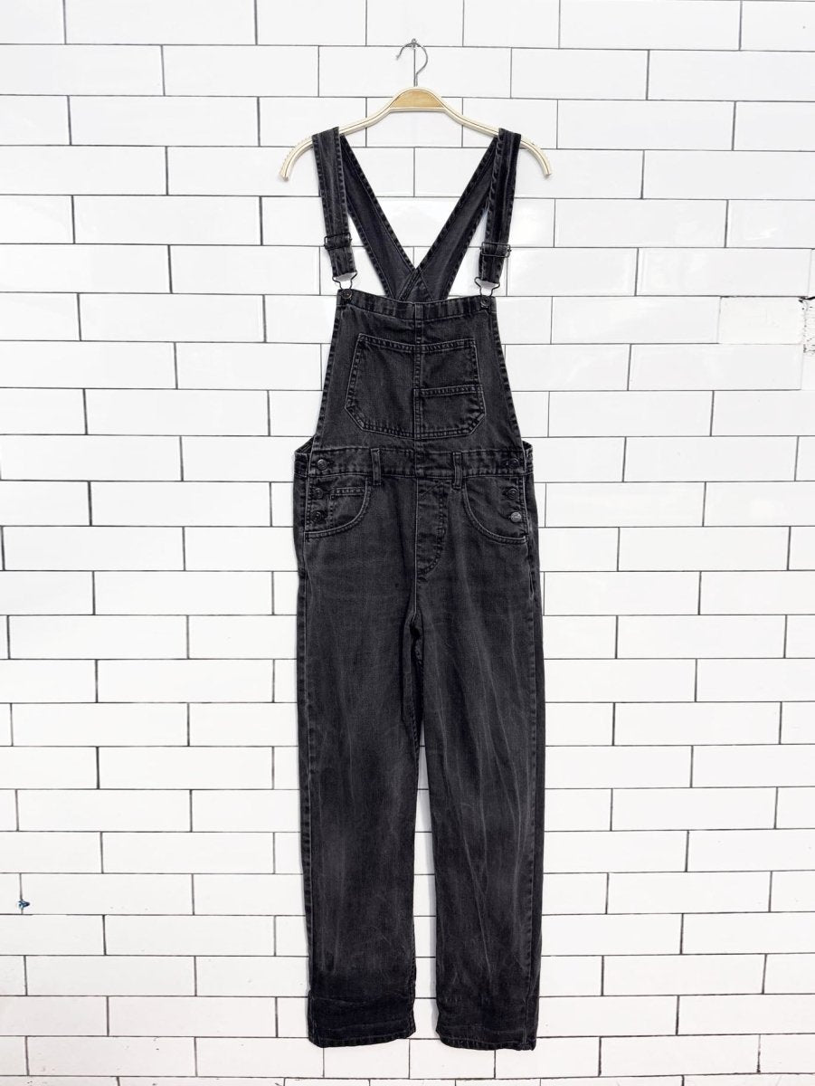 we the free faded denim overalls | free people - good market thrift store