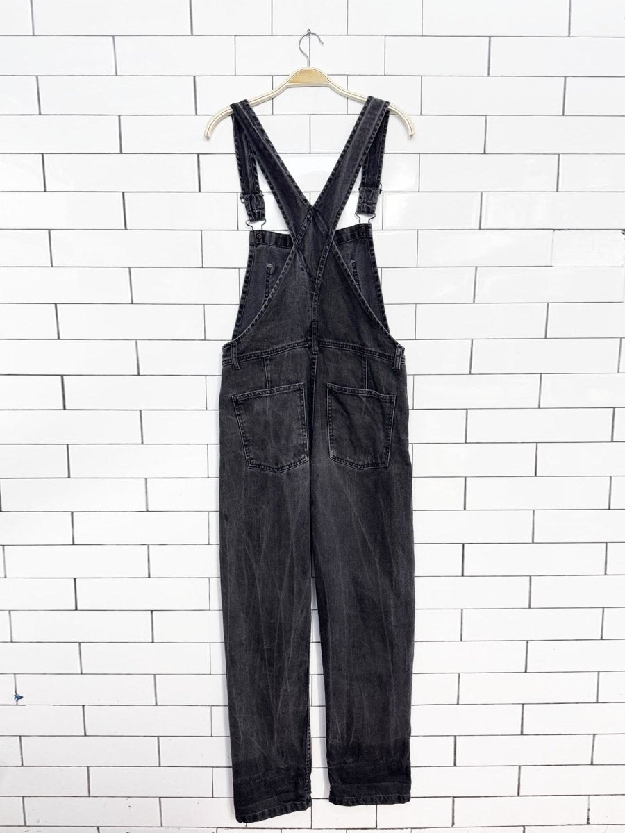 we the free faded denim overalls | free people - good market thrift store