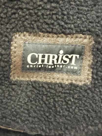 werner christ lambskin shearling full zip coat - good market thrift store