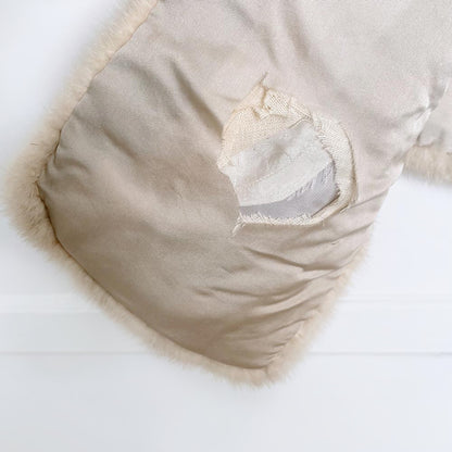 vintage 50s white mink fur stole