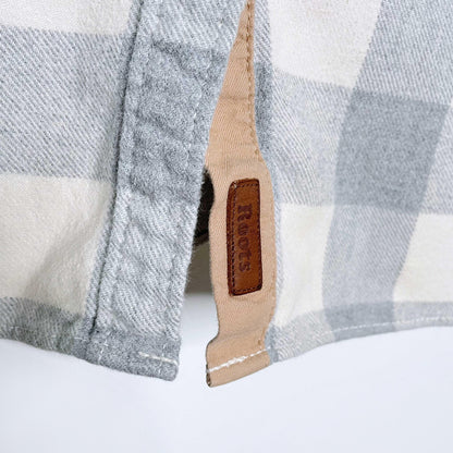 roots grey cream park flannel shirt