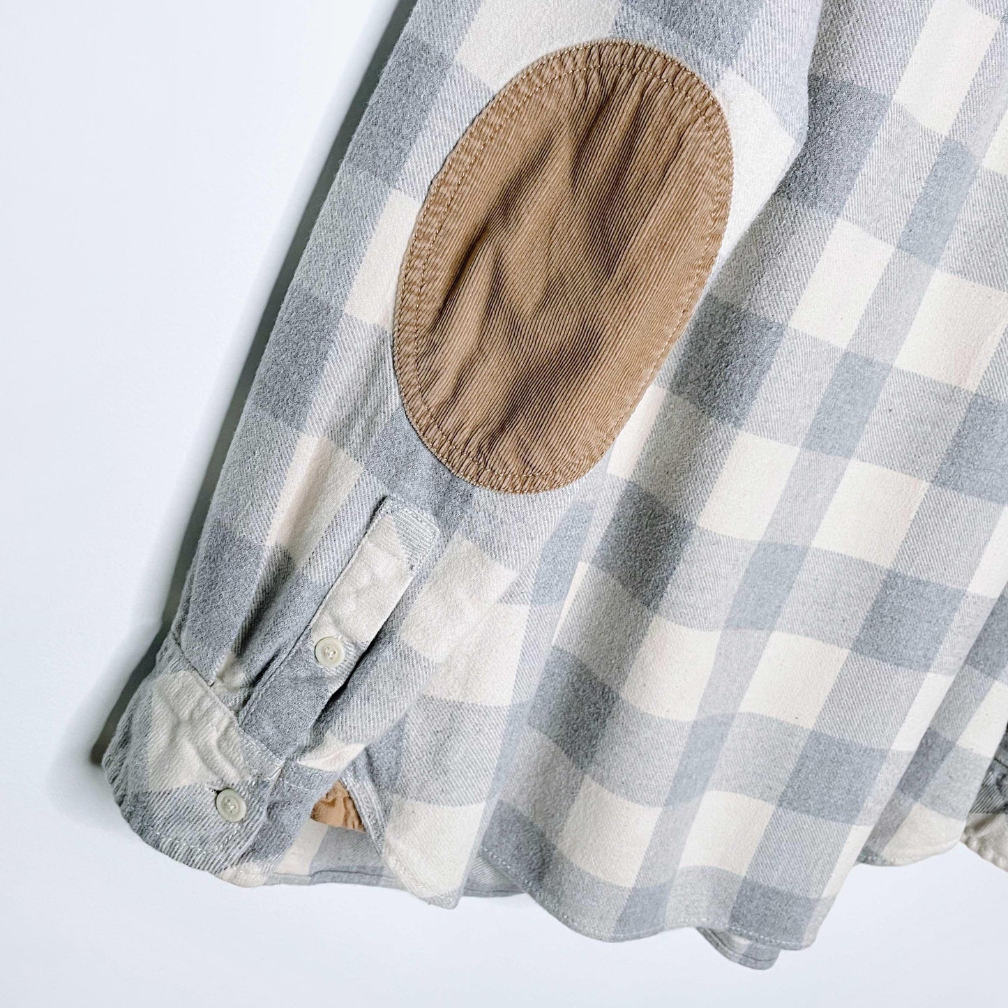 roots grey cream park flannel shirt