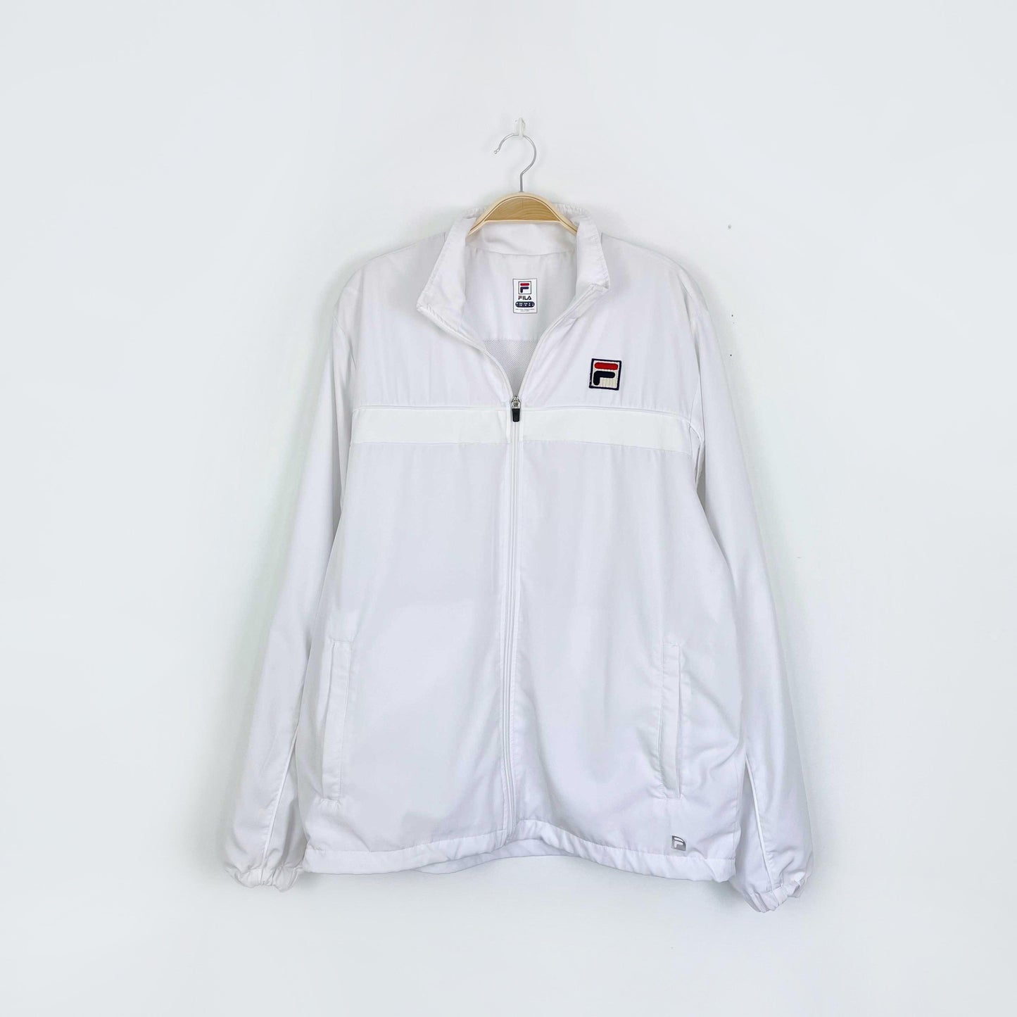 fila all white private club tennis jacket