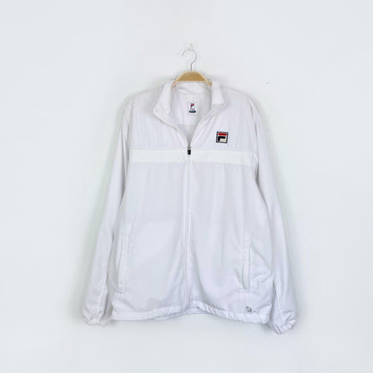 fila all white private club tennis jacket