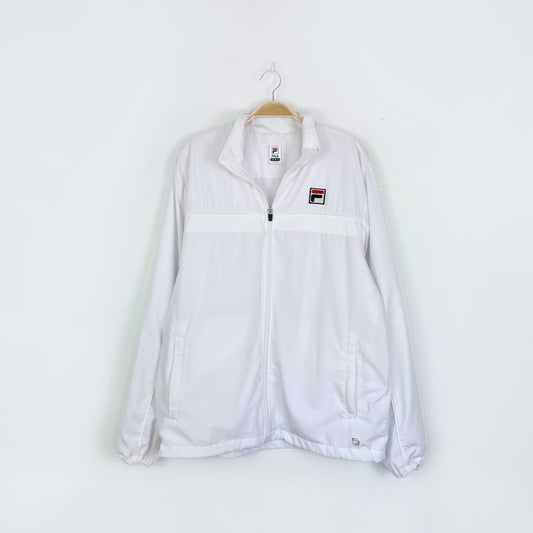 fila all white private club tennis jacket