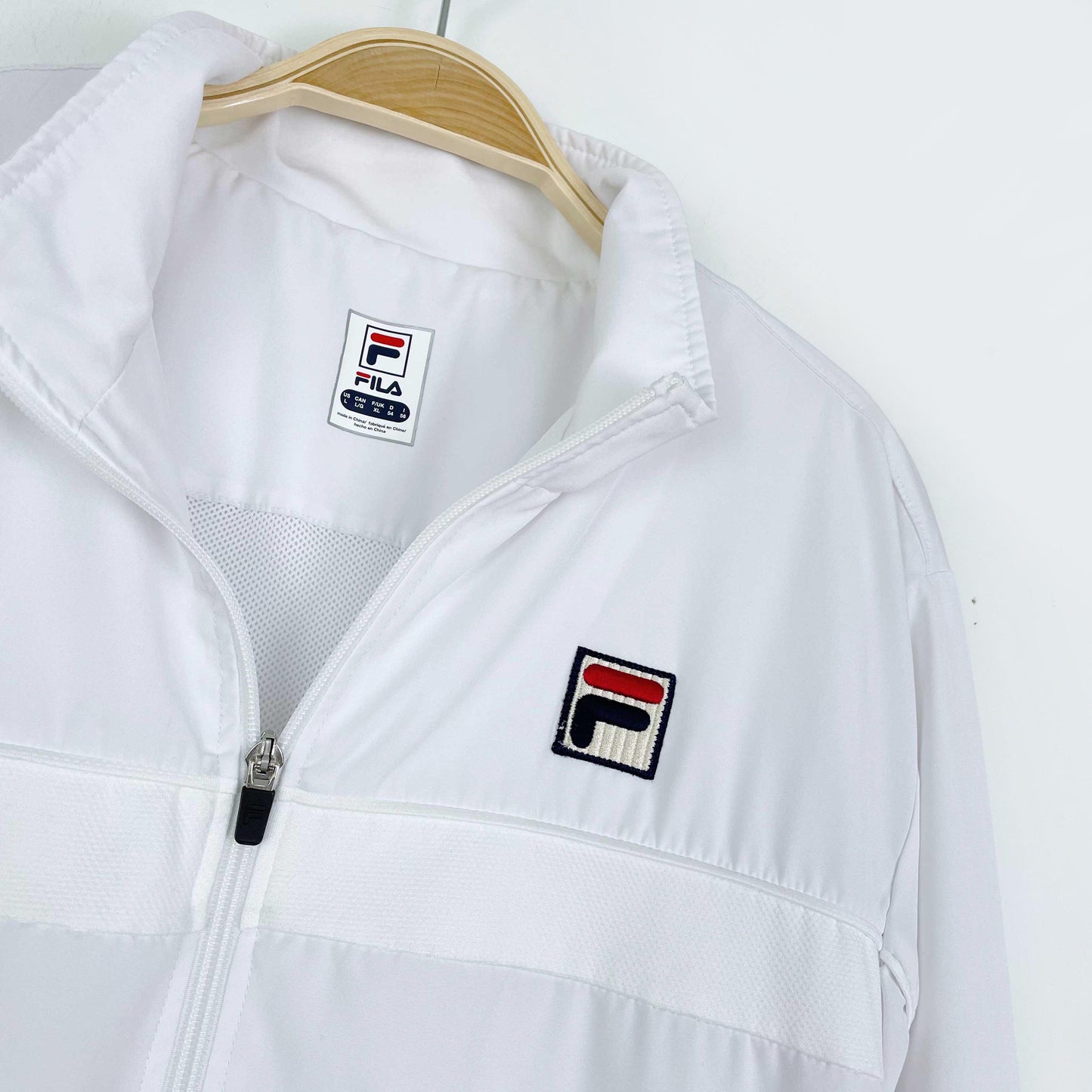 fila all white private club tennis jacket